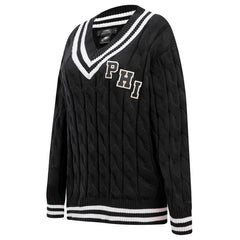 Philadelphia Eagles Pro Standard Women's Prep V-Neck Pullover Sweater Black - NFL