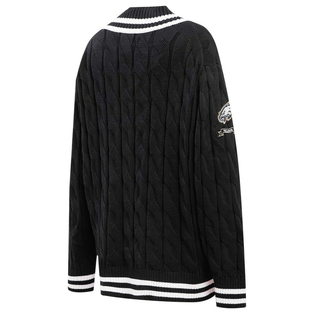 Philadelphia Eagles Pro Standard Women's Prep V-Neck Pullover Sweater Black - NFL