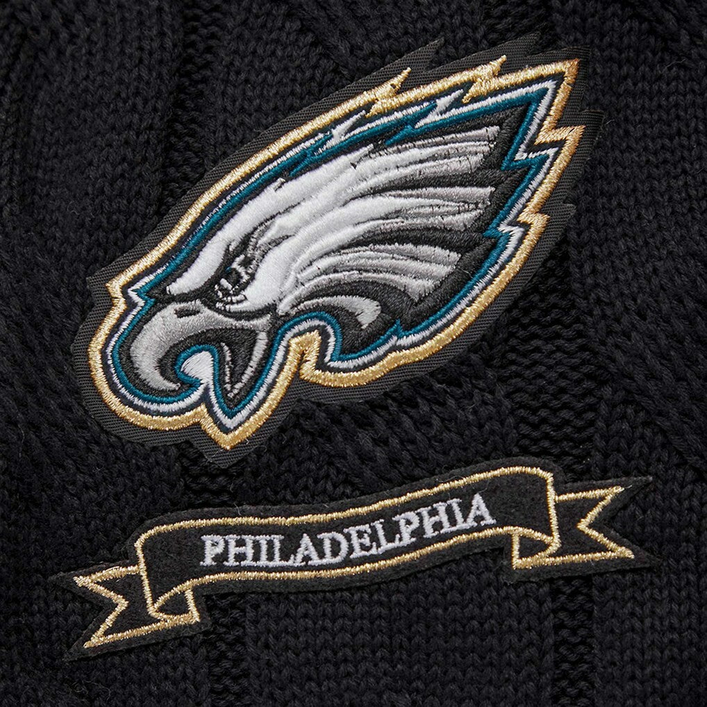 Philadelphia Eagles Pro Standard Women's Prep V-Neck Pullover Sweater Black - NFL