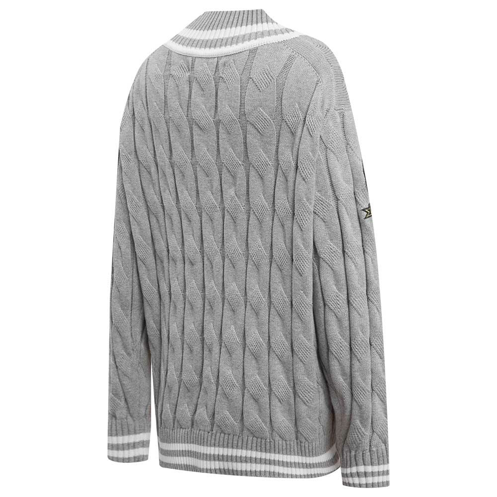 Green Bay Packers Pro Standard Women's Prep V-Neck Pullover Sweater Heather Gray - NFL