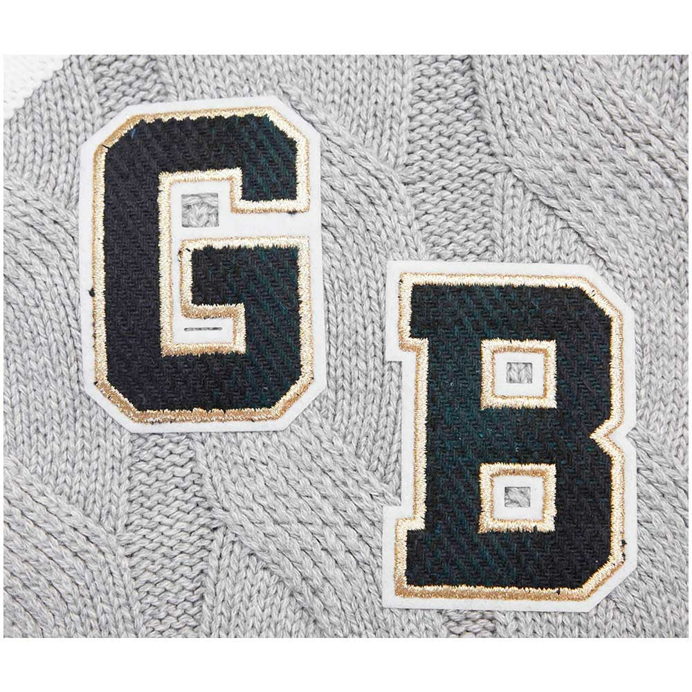 Green Bay Packers Pro Standard Women's Prep V-Neck Pullover Sweater Heather Gray - NFL