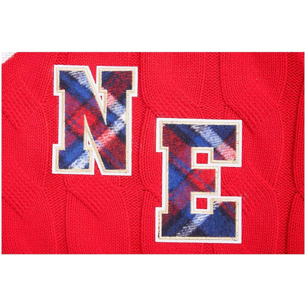 New England Patriots Pro Standard Women's Prep V-Neck Pullover Sweater Red - NFL