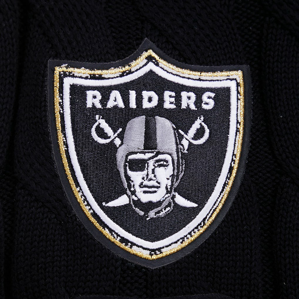 Las Vegas Raiders Pro Standard Women's Prep V-Neck Pullover Sweater Black - NFL