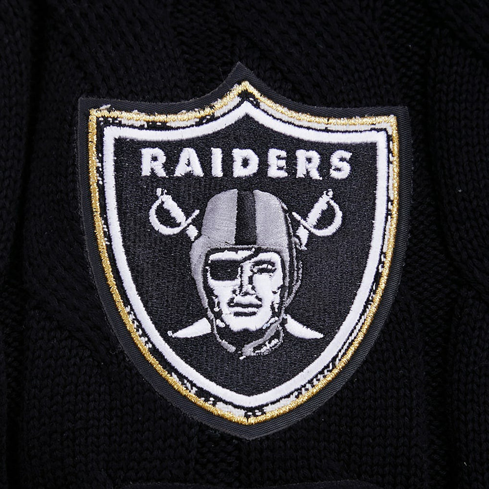 Las Vegas Raiders Pro Standard Women's Prep V-Neck Pullover Sweater Black - NFL