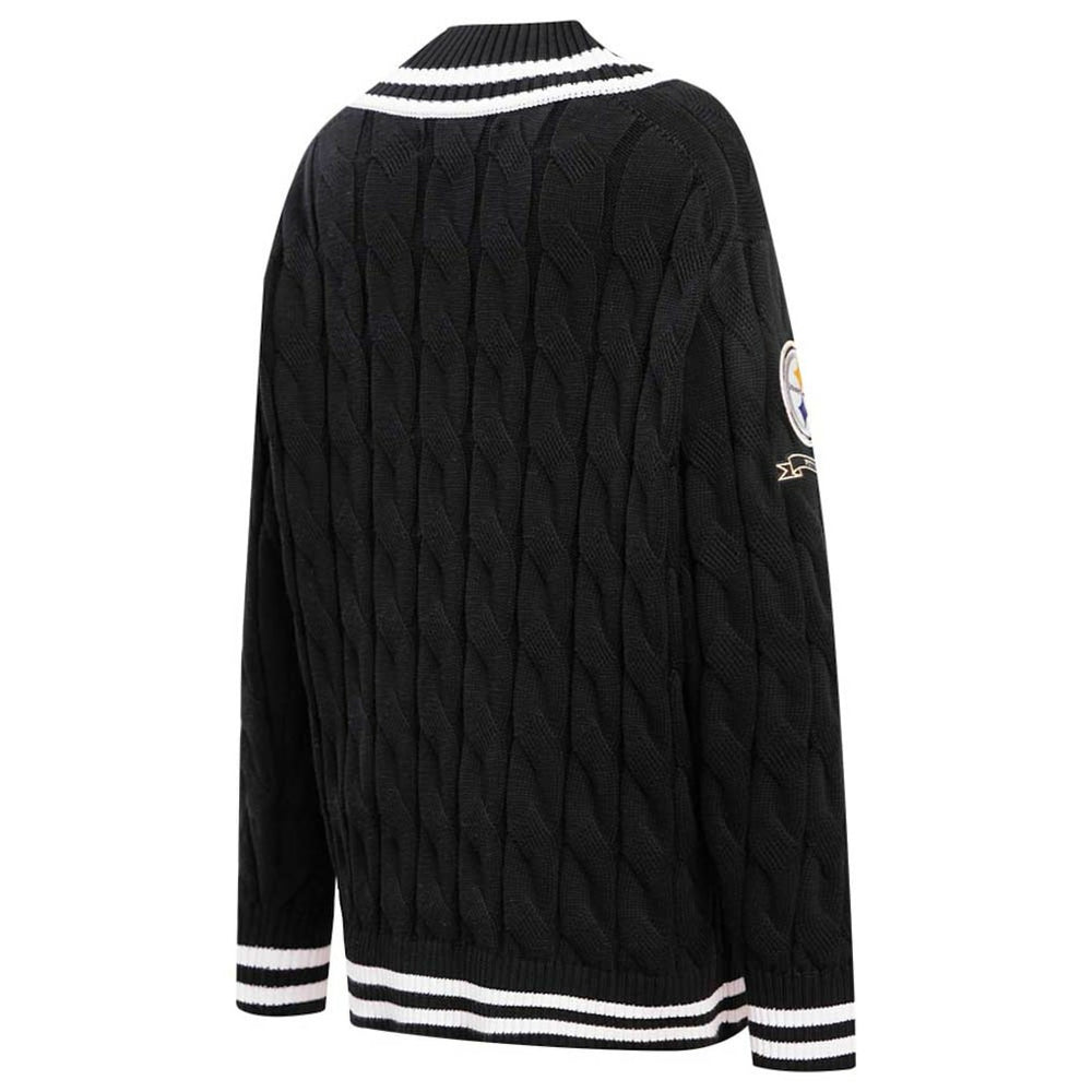 Pittsburgh Steelers Pro Standard Women's Prep V-Neck Pullover Sweater Black - NFL