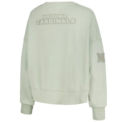 Arizona Cardinals Pro Standard Women's Oversized Cropped Neutral Pullover Sweatshirt Light Green - NFL