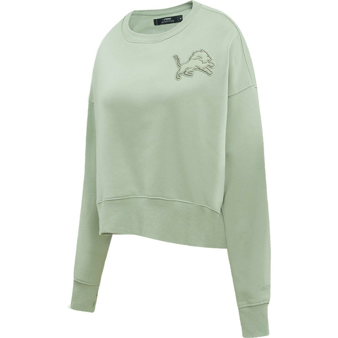 Detroit Lions Pro Standard Women's Oversized Cropped Neutral Pullover Sweatshirt Light Green - NFL