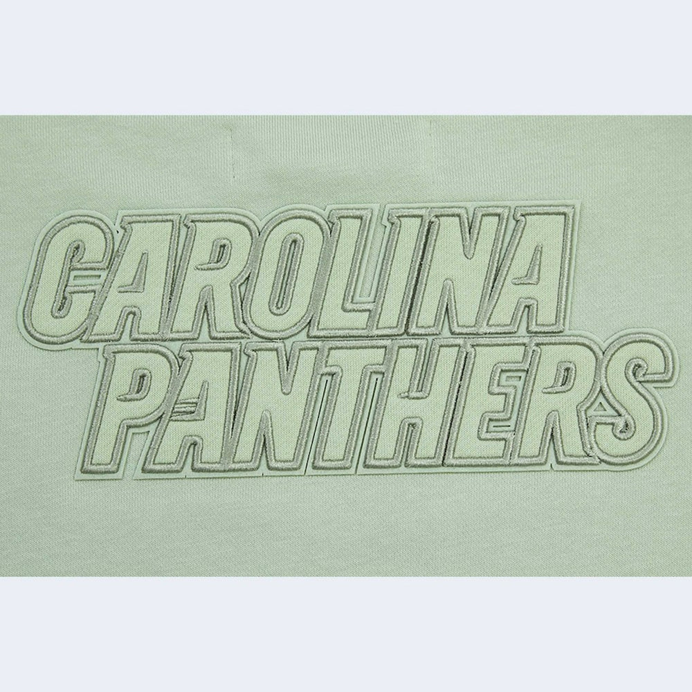 Carolina Panthers Pro Standard Women's Oversized Cropped Neutral Pullover Sweatshirt Light Green - NFL