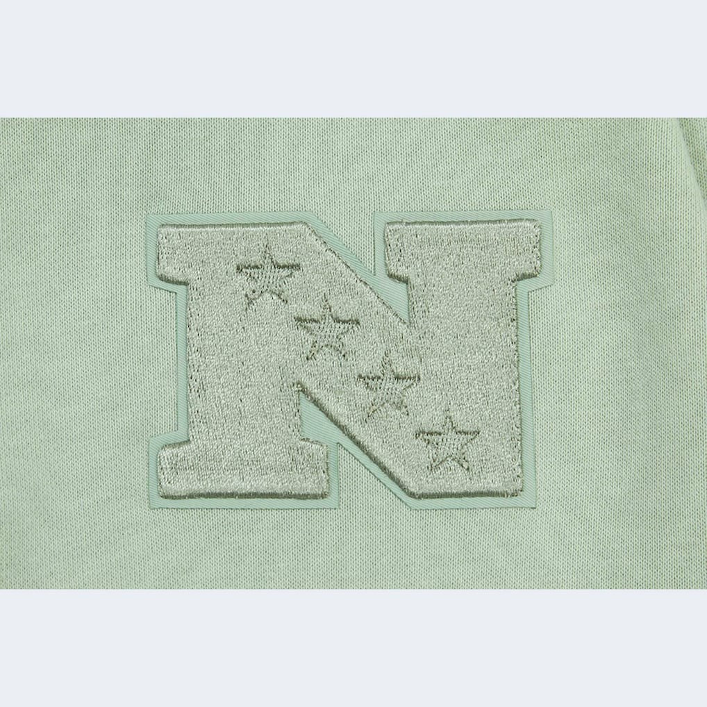 Carolina Panthers Pro Standard Women's Oversized Cropped Neutral Pullover Sweatshirt Light Green - NFL
