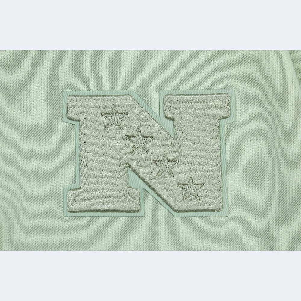 Carolina Panthers Pro Standard Women's Oversized Cropped Neutral Pullover Sweatshirt Light Green - NFL