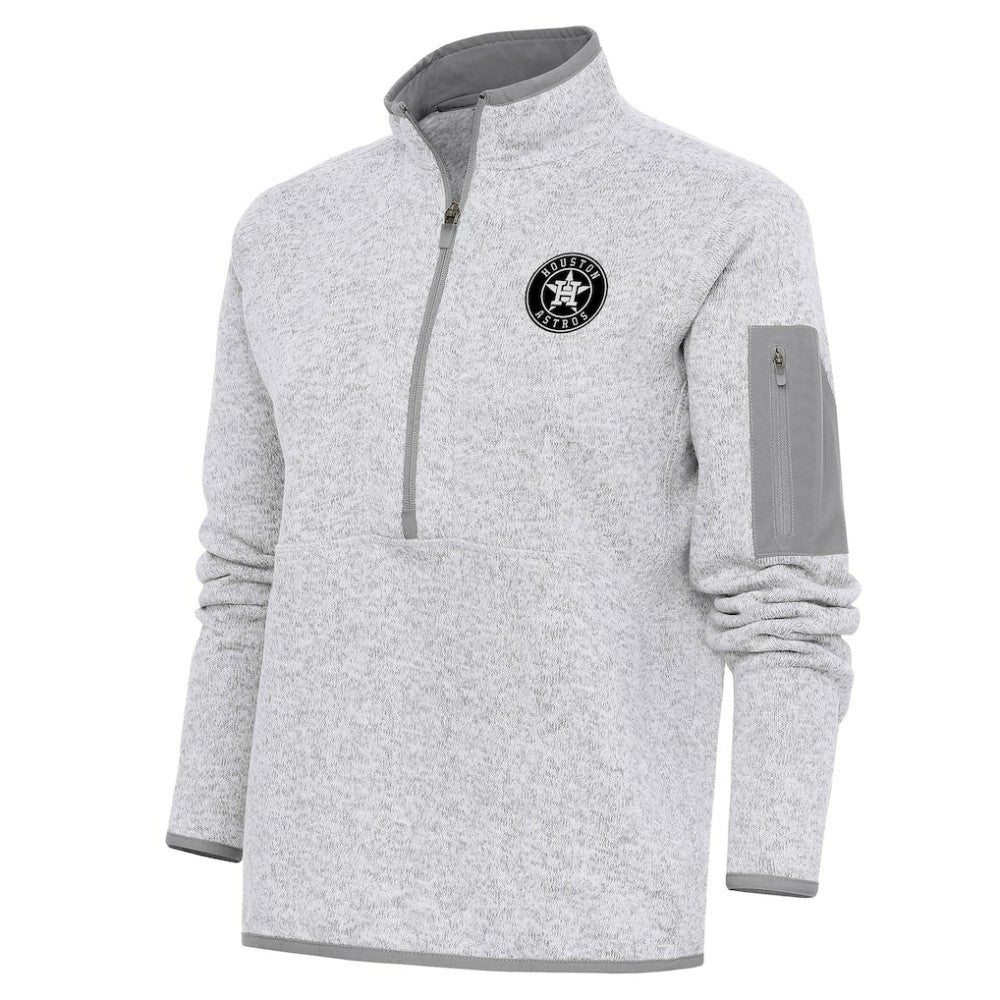 Houston Astros Antigua Women's Brushed Metallic Fortune Half-Zip Pullover Jacket On Sale