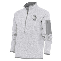 San Diego Padres Antigua Women's Brushed Metallic Fortune Half-Zip Pullover Jacket Sale