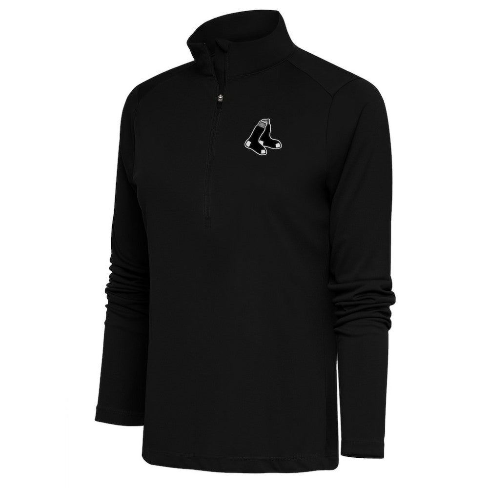 Boston Red Sox Antigua Women's Brushed Metallic Tribute Half-Zip Pullover Top Near Me