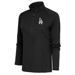 Los Angeles Dodgers Antigua Women's Brushed Metallic Tribute Half-Zip Pullover Top for sale