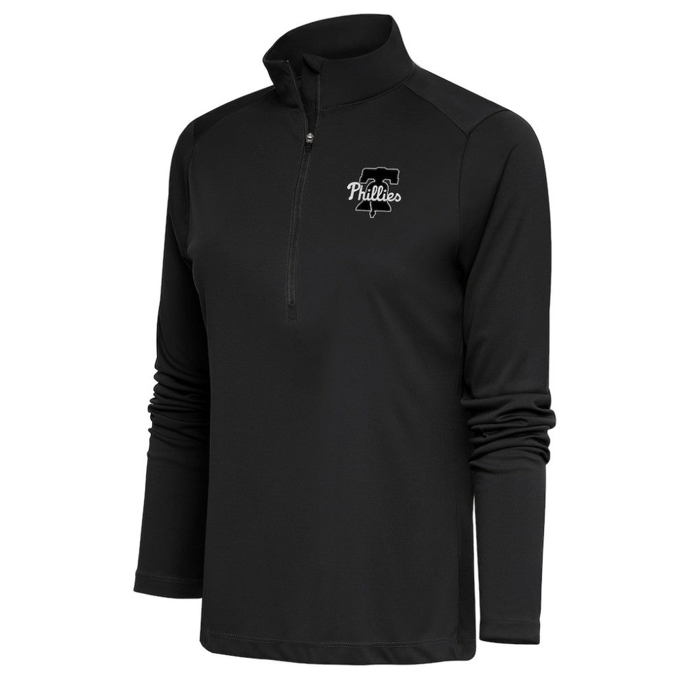 Philadelphia Phillies Antigua Women's Brushed Metallic Tribute Half-Zip Pullover Top discount