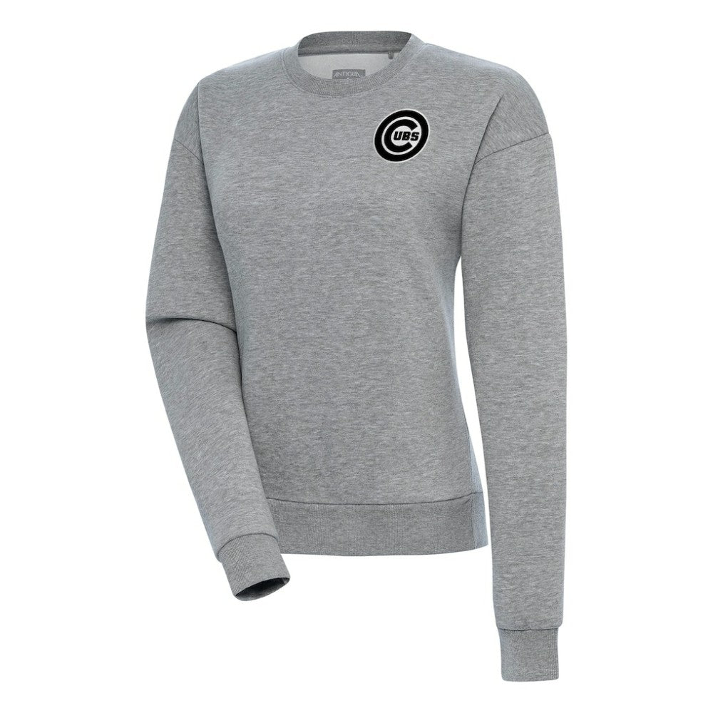 Chicago Cubs Antigua Women's Brushed Metallic Victory Pullover Sweatshirt Sale