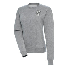 St. Louis Cardinals Antigua Women's Brushed Metallic Victory Pullover Sweatshirt Clearance