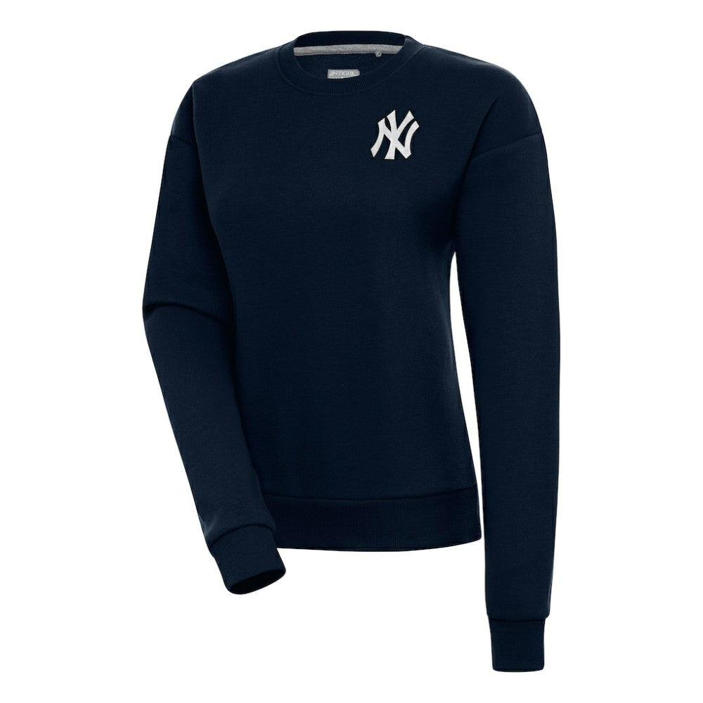 New York Yankees Antigua Women's Brushed Metallic Victory Pullover Sweatshirt Lifestyle