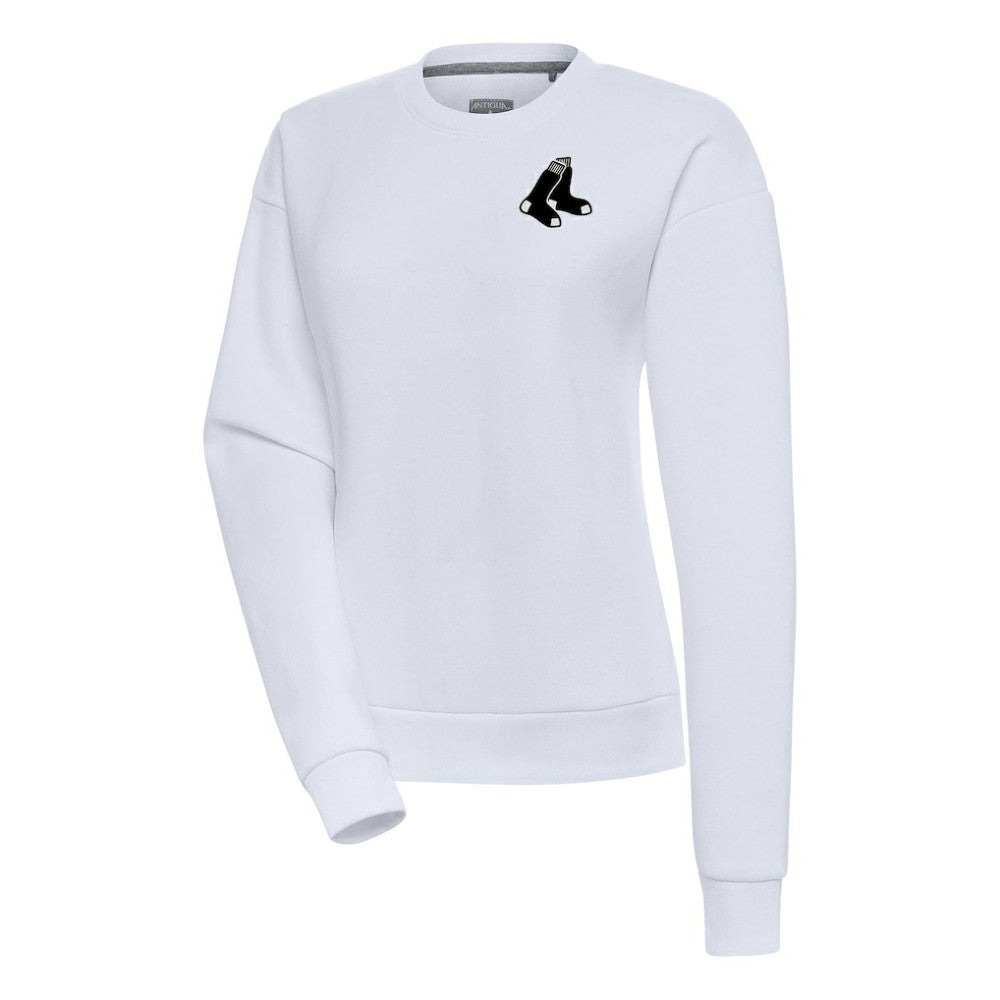 Boston Red Sox Antigua Women's Brushed Metallic Victory Pullover Sweatshirt On Sale