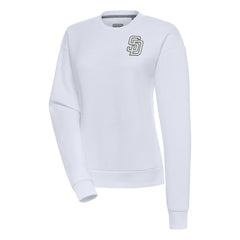 San Diego Padres Antigua Women's Brushed Metallic Victory Pullover Sweatshirt for sale
