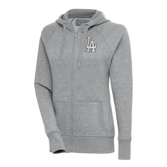Los Angeles Dodgers Antigua Women's Brushed Metallic Victory Full-Zip Hoodie for sale