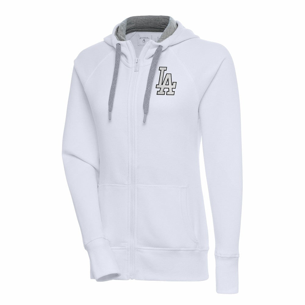Los Angeles Dodgers Antigua Women's Brushed Metallic Victory Full-Zip Hoodie Clearance