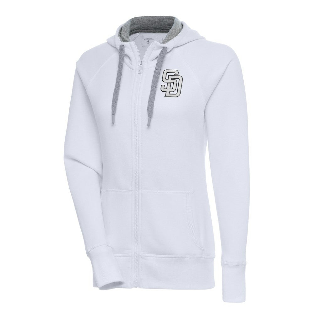 San Diego Padres Antigua Women's Brushed Metallic Victory Full-Zip Hoodie Near Me