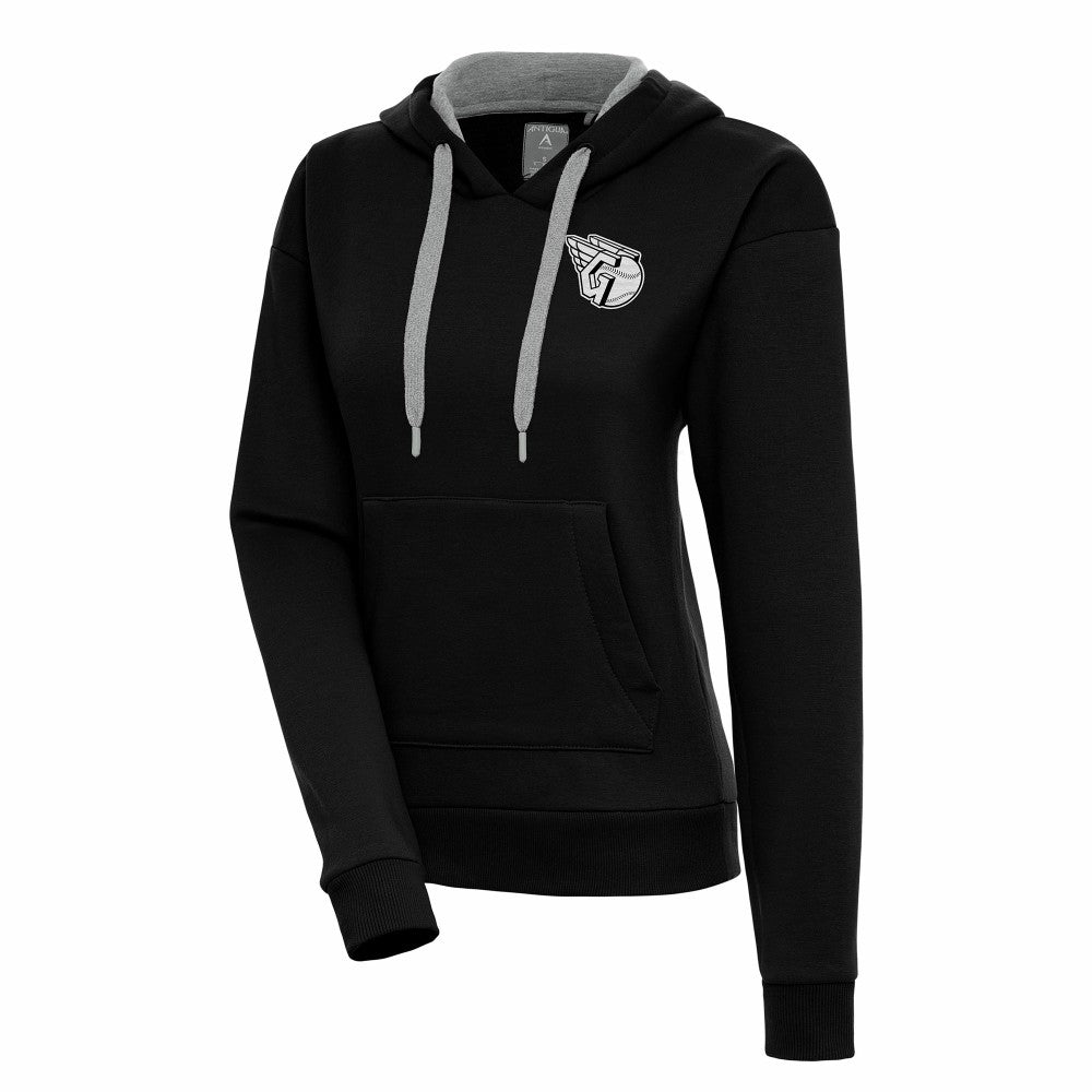 Cleveland Guardians Antigua Women's Brushed Metallic Victory Pullover Hoodie Clearance