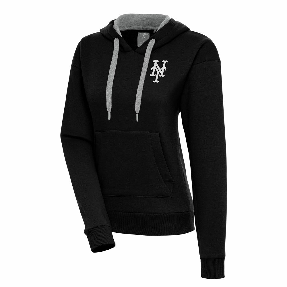 New York Mets Antigua Women's Brushed Metallic Victory Pullover Hoodie Sale
