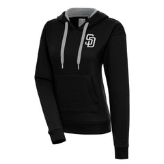 San Diego Padres Antigua Women's Brushed Metallic Victory Pullover Hoodie Sale