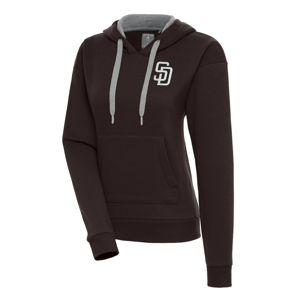 San Diego Padres Antigua Women's Brushed Metallic Victory Pullover Hoodie discount