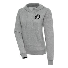 Chicago Cubs Antigua Women's Brushed Metallic Victory Pullover Hoodie Lifestyle