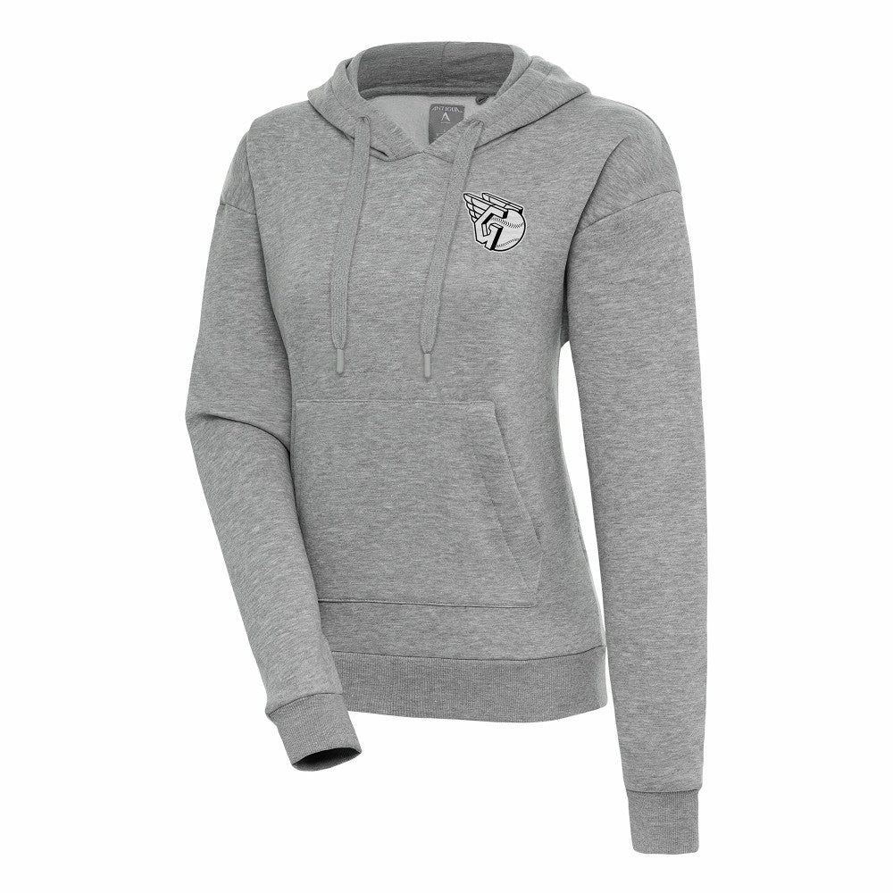 Cleveland Guardians Antigua Women's Brushed Metallic Victory Pullover Hoodie Lifestyle