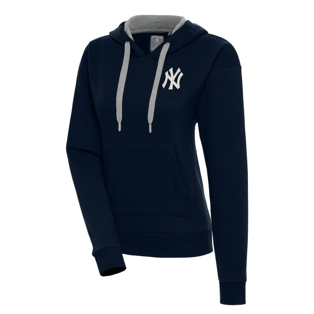 New York Yankees Antigua Women's Brushed Metallic Victory Pullover Hoodie Online