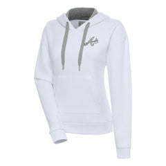Atlanta Braves Antigua Women's Brushed Metallic Victory Pullover Hoodie On Sale
