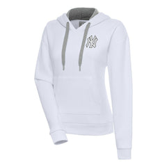 New York Yankees Antigua Women's Brushed Metallic Victory Pullover Hoodie Near Me