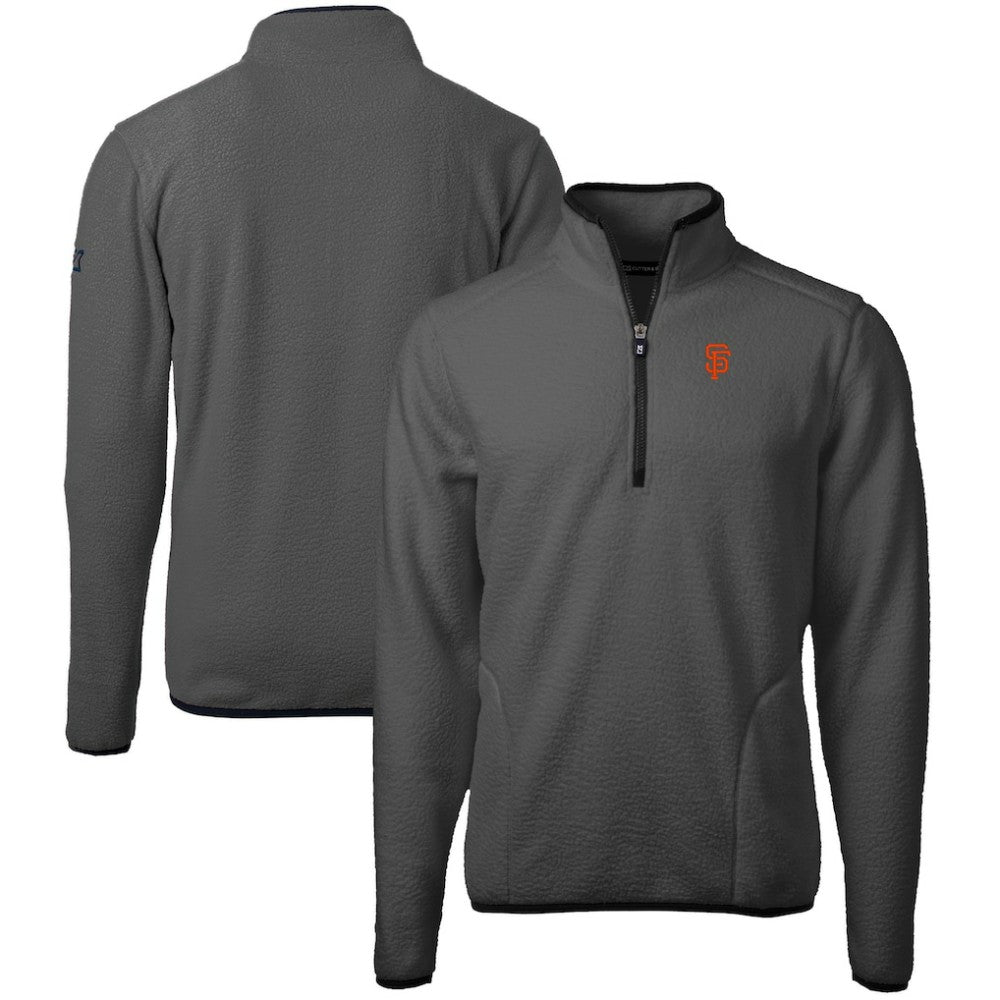 San Francisco Giants Cutter & Buck Cascade Eco Sherpa Fleece Quarter-Zip Pullover Jacket On Sale
