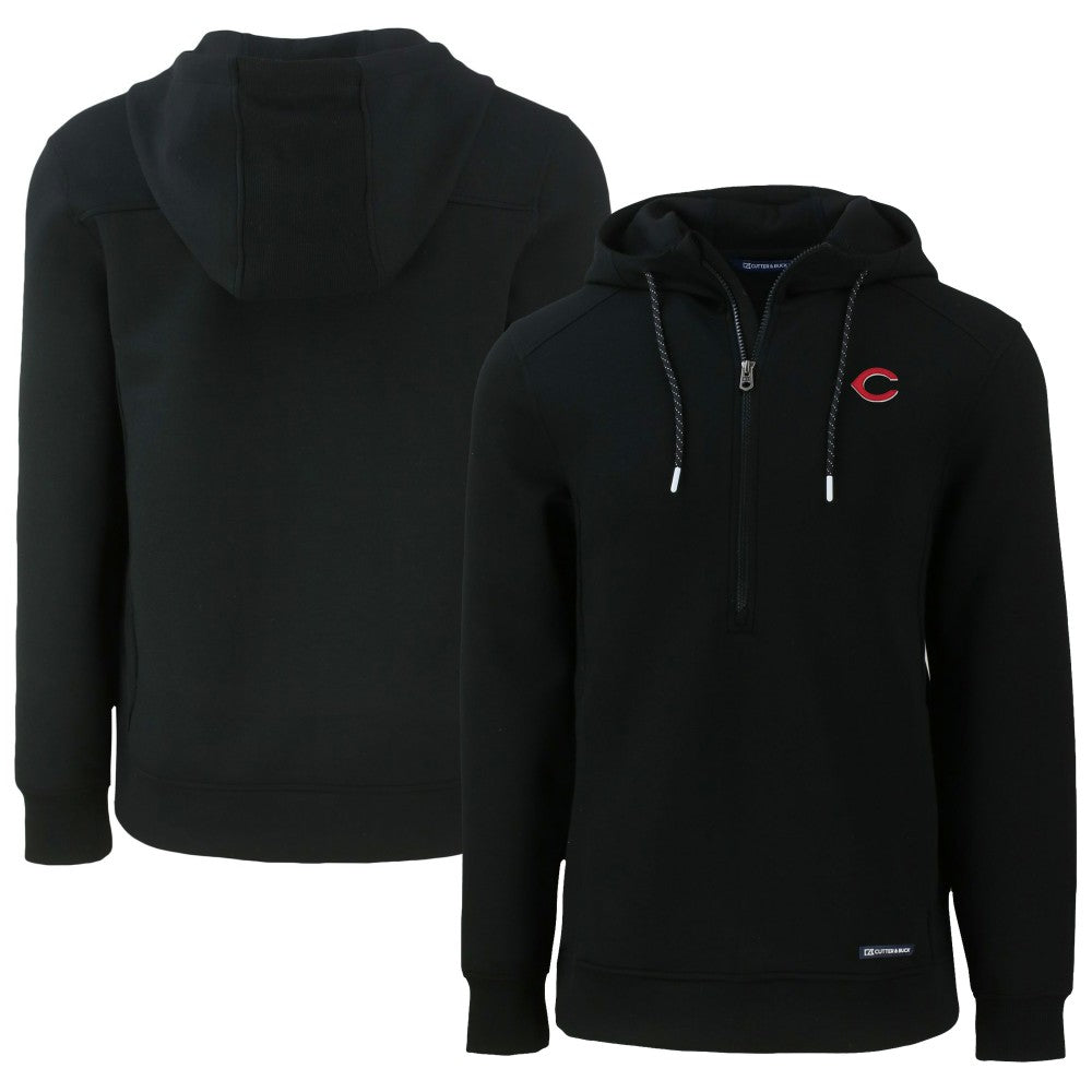 Cincinnati Reds Cutter & Buck Roam Eco Half-Zip Recycled Pullover Hoodie for sale