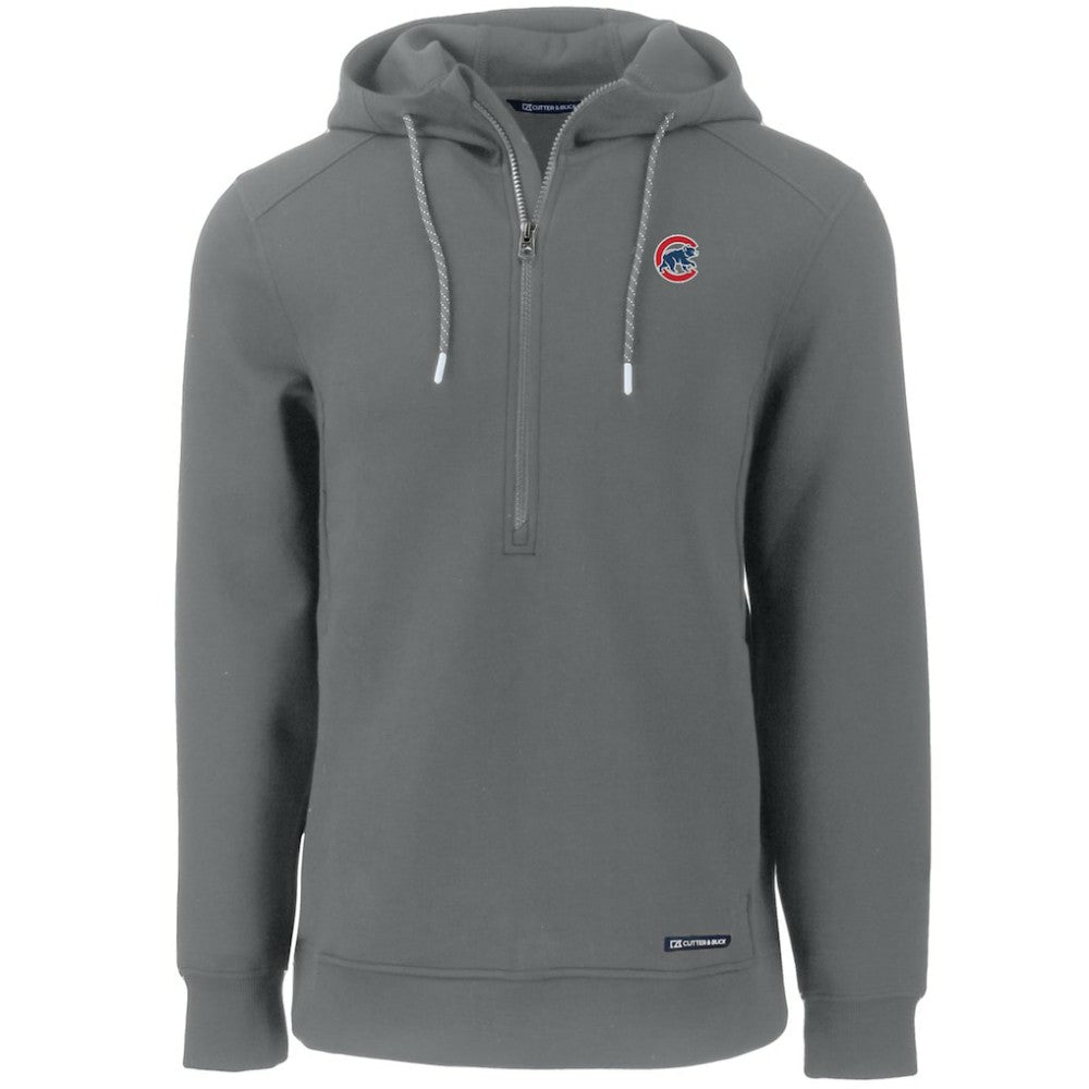 Chicago Cubs Cutter & Buck Roam Eco Half-Zip Recycled Pullover Hoodie for sale
