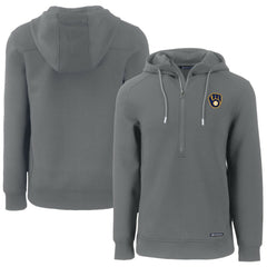 Milwaukee Brewers Cutter & Buck Roam Eco Half-Zip Recycled Pullover Hoodie Clearance