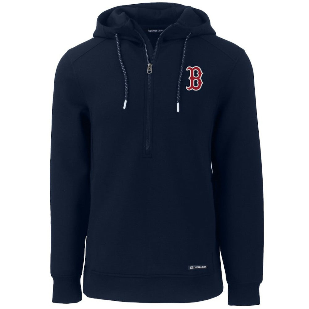 Boston Red Sox Cutter & Buck Roam Eco Half-Zip Recycled Pullover Hoodie Clearance