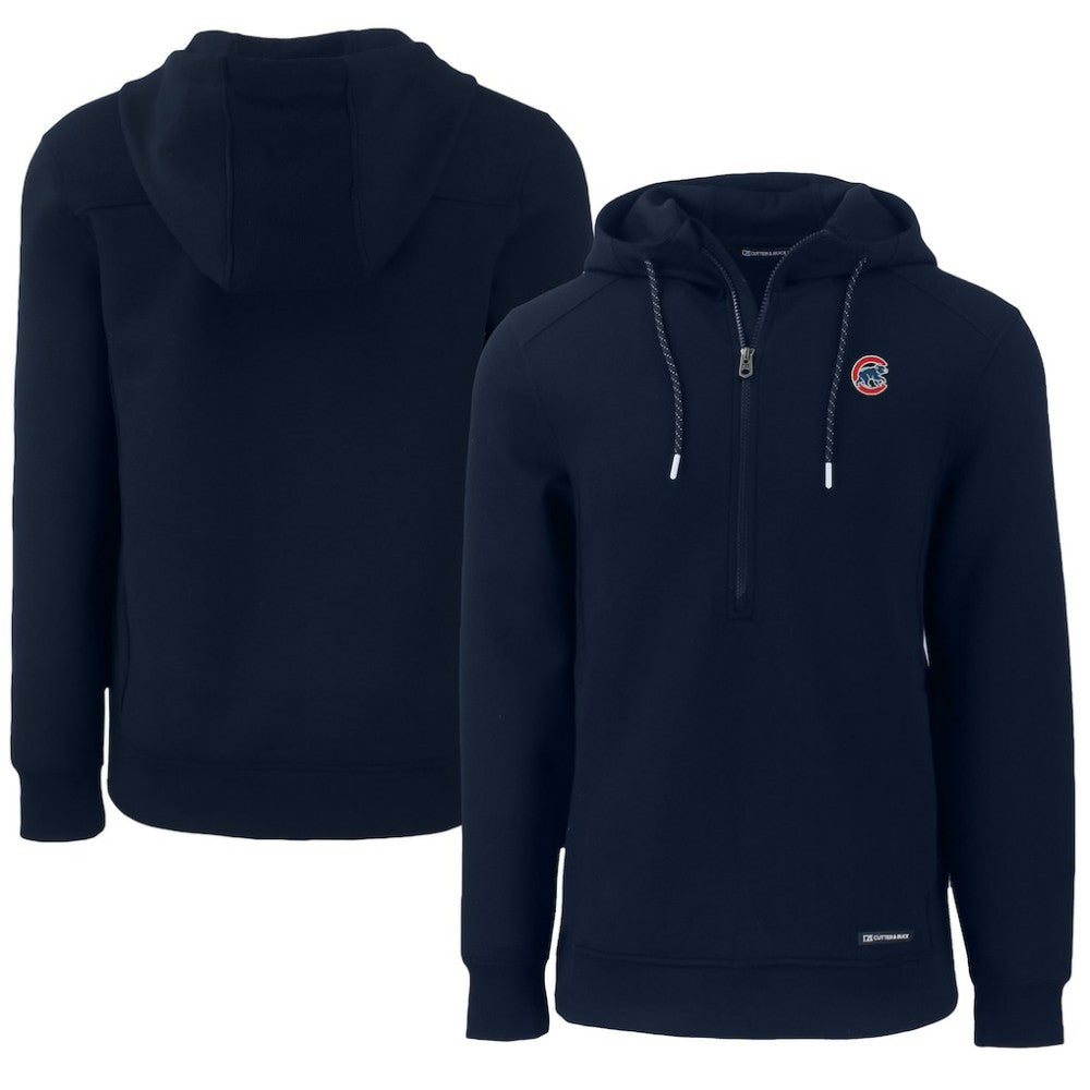 Chicago Cubs Cutter & Buck Roam Eco Half-Zip Recycled Pullover Hoodie Clearance