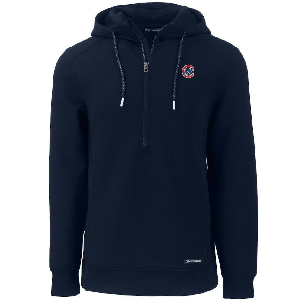 Chicago Cubs Cutter & Buck Roam Eco Half-Zip Recycled Pullover Hoodie Clearance