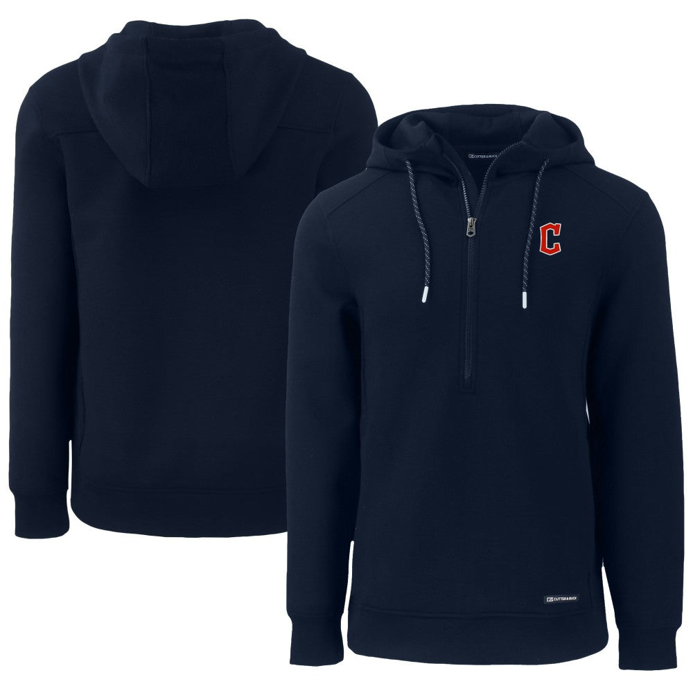 Cleveland Guardians Cutter & Buck Roam Eco Half-Zip Recycled Pullover Hoodie Online
