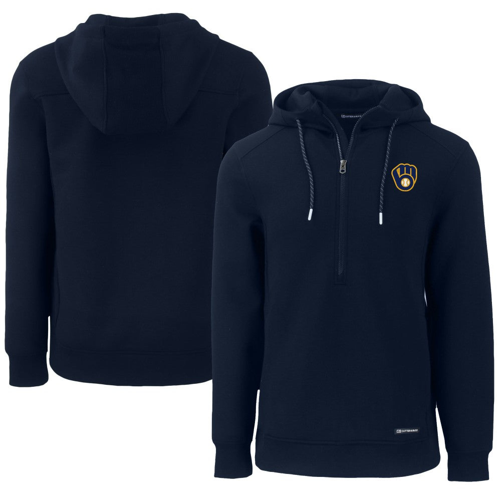 Milwaukee Brewers Cutter & Buck Roam Eco Half-Zip Recycled Pullover Hoodie Near Me