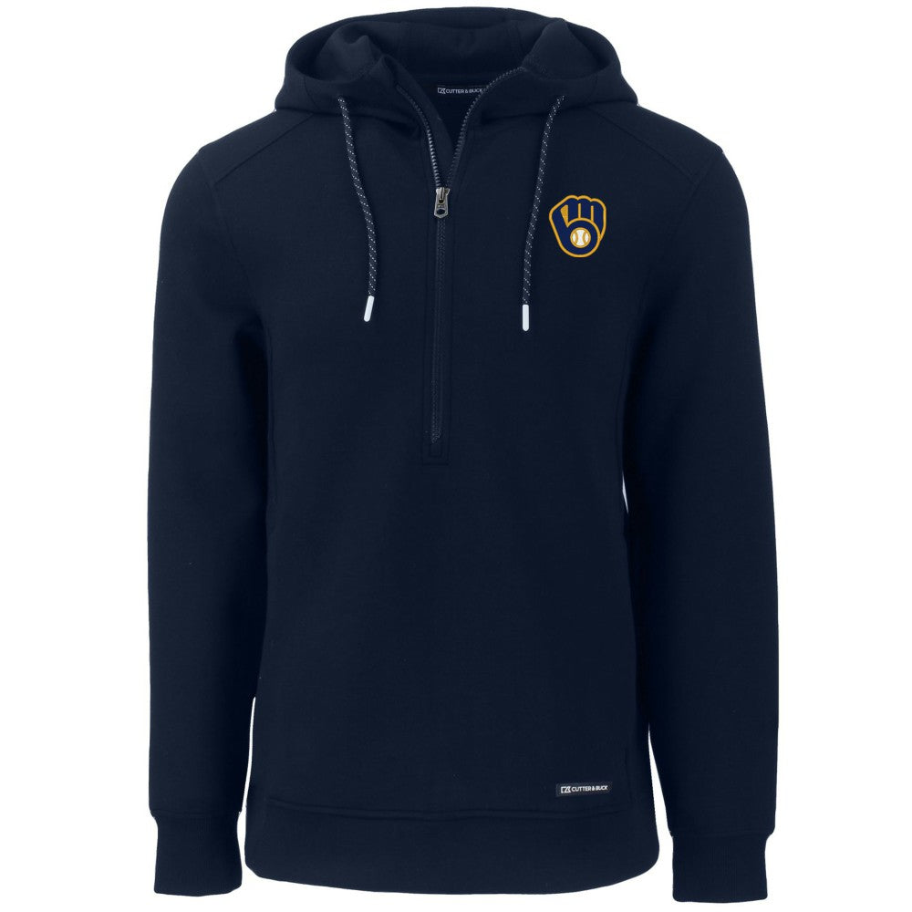 Milwaukee Brewers Cutter & Buck Roam Eco Half-Zip Recycled Pullover Hoodie Near Me