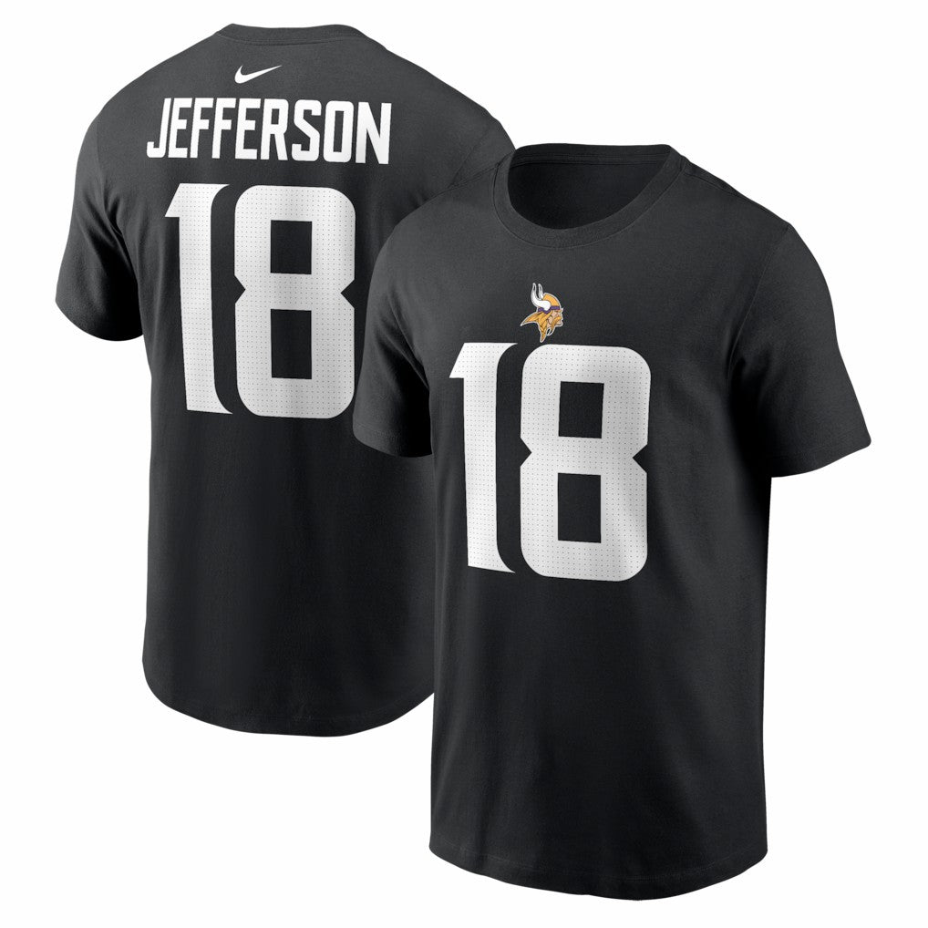 Justin Jefferson Minnesota Vikings Name & Number T-Shirt Black - Nike
