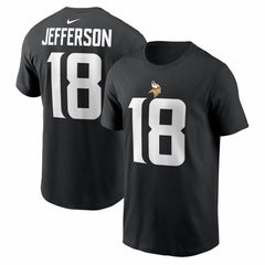Justin Jefferson Minnesota Vikings Name & Number T-Shirt Black - Nike