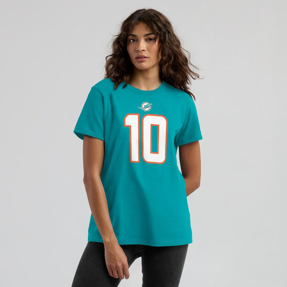 Tyreek Hill Miami Dolphins Women's Player Name & Number T-Shirt Aqua - Nike