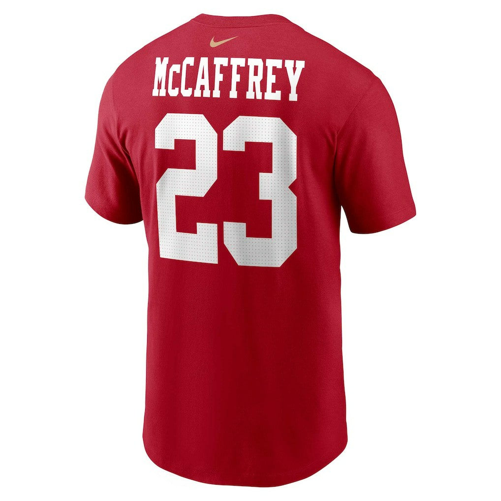 Christian McCaffrey San Francisco 49ers Player Name & Number T-Shirt Scarlet - Nike